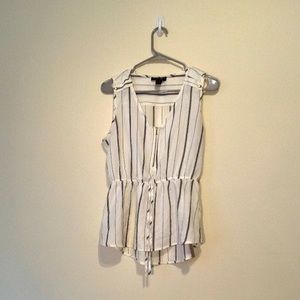 Black and White Blouse